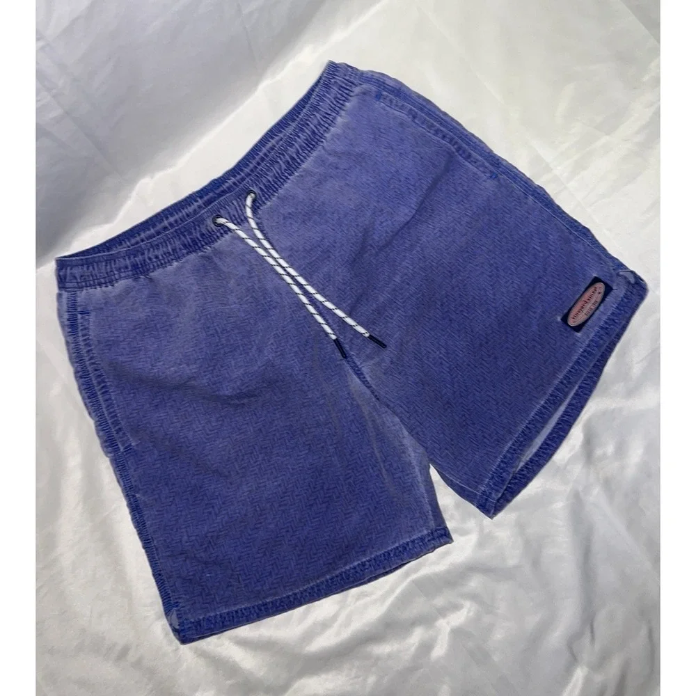 Vineyard Vines Purple Swim Trunks with Drawstring Size M 6inch Inseam